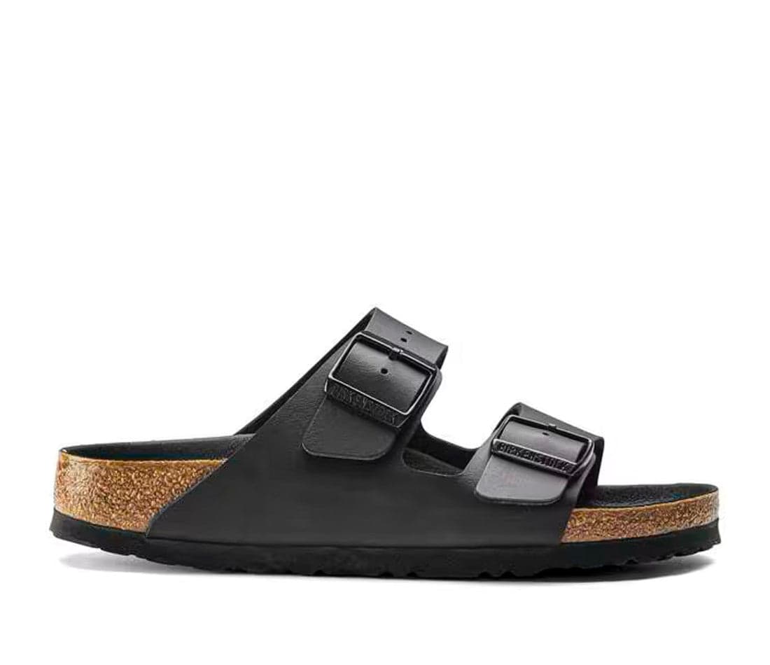 Birkenstock Arizona Birko Flor Black Black Foot Bed