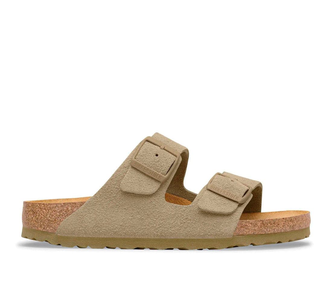 Birkenstock Arizona Soft Footbed Suede Faded Khaki