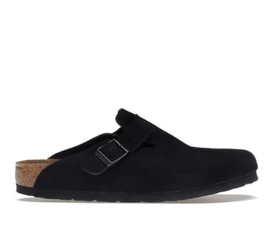 Birkenstock Boston Soft Footbed Suede Black