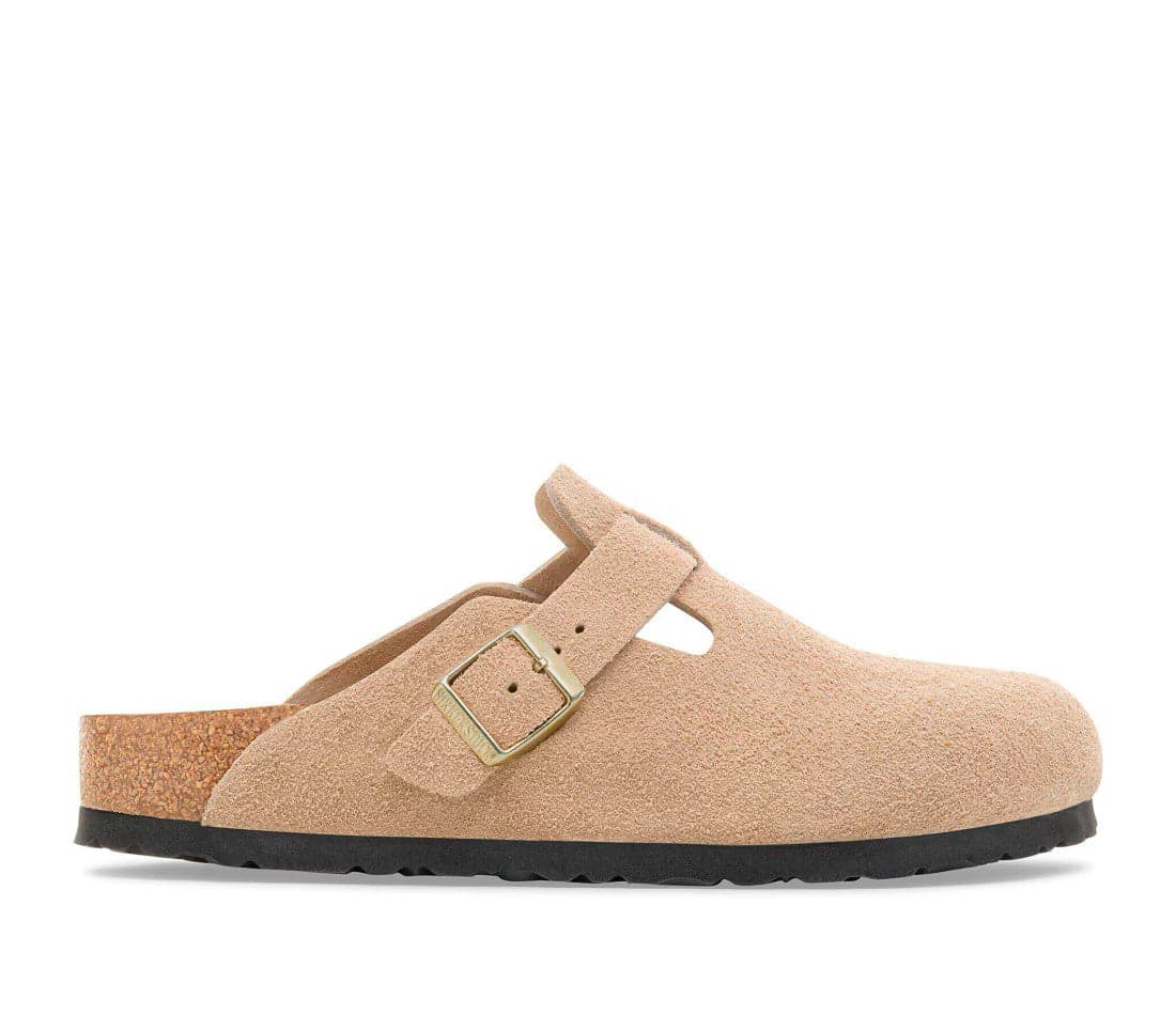 Birkenstock Boston Suede Leather Sandcastle